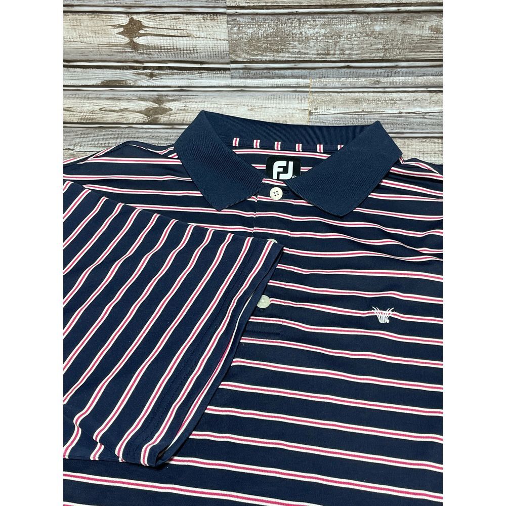 Footjoy Men's‎ Golf Polo Blue Stripes Size XL
